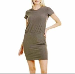 James Perse $229 Blouson T Shirt Dress Olive Size 1 Small